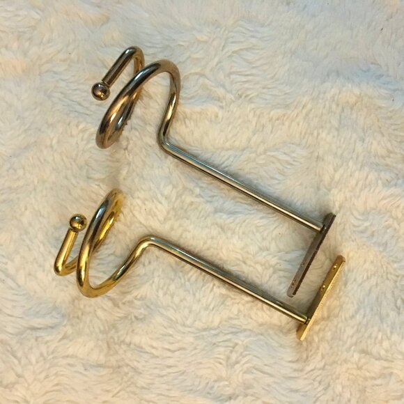 Bouclair Vintage Metal Gold Spiral Curtain Brackets Missing Original Har… - Picture 2 of 5